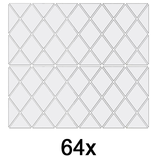 2x Autocolantes para parede em espelho (32 unid.) | WALLGEM