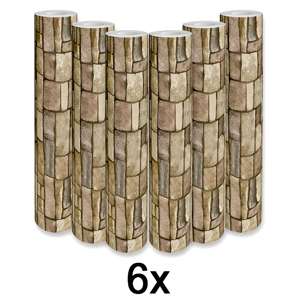 6x Papel de Parede 3D Estiloso – Transformação Fácil de Paredes | WALLCORWRAP